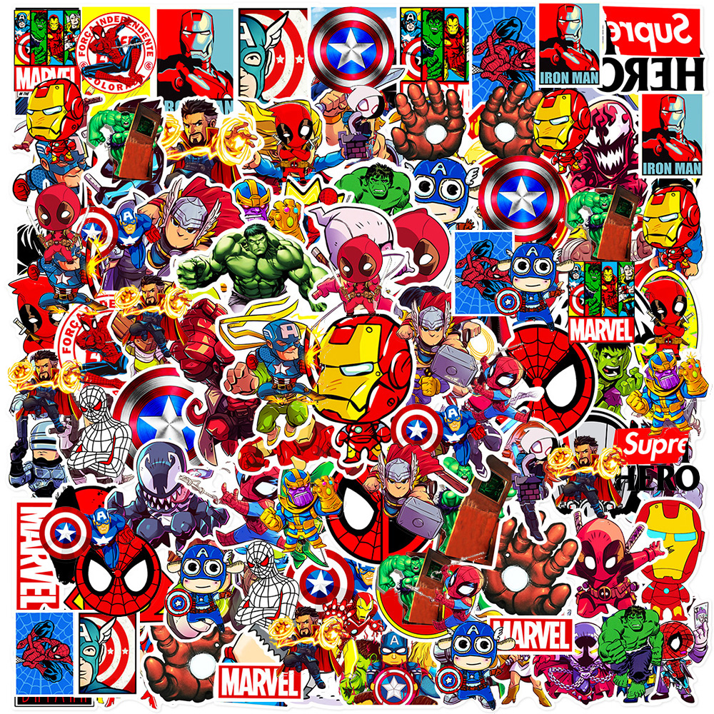 Laptop Accessories Kids - 50pcs Disney Marvel The Avengers Stickers