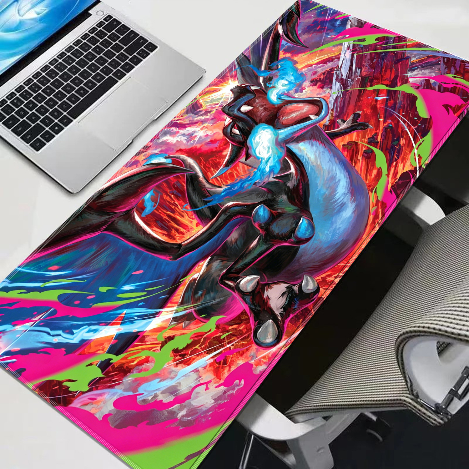 Laptop Office Accessories - Anime Large Mouse Pad Charizard Desk