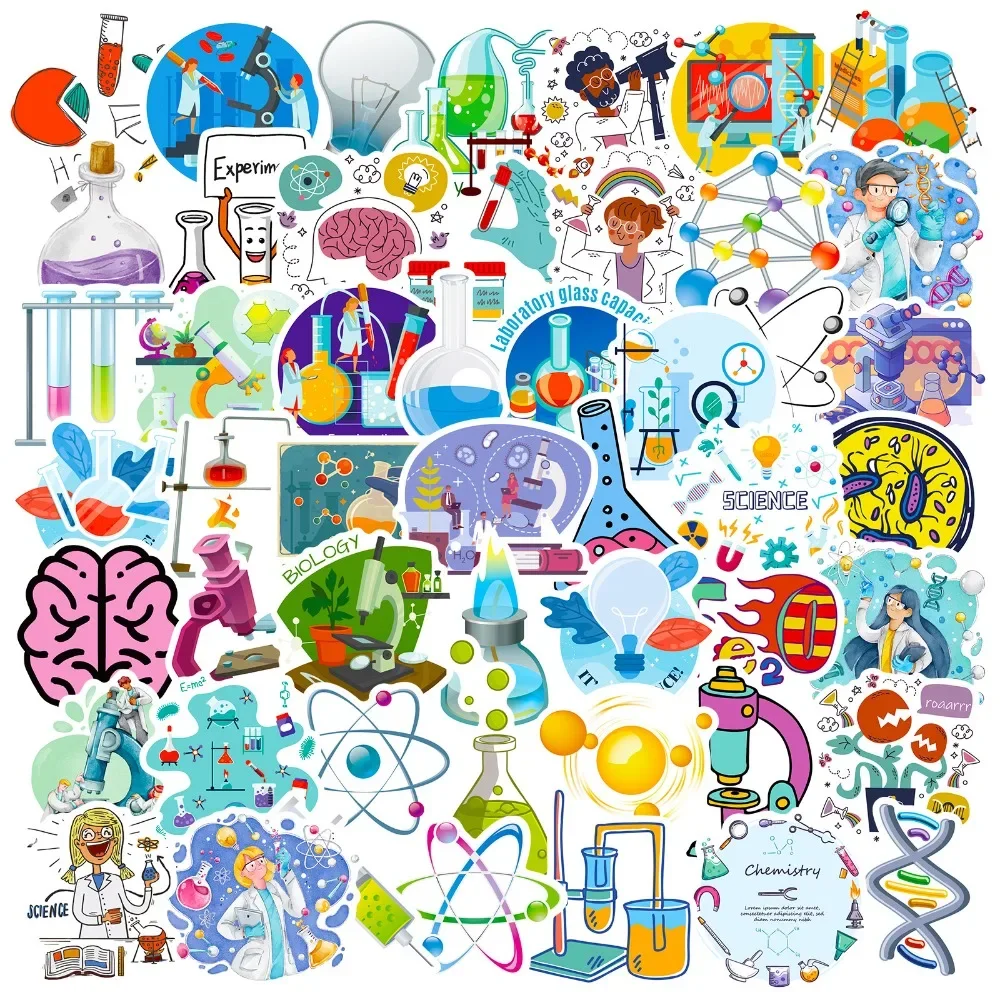 50PCS Cartoon Science Lab Stic – обзор и цена Laptop Accessories Kids
