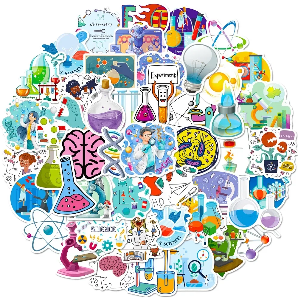 50PCS Cartoon Science Lab Stic – обзор и цена Laptop Accessories Kids