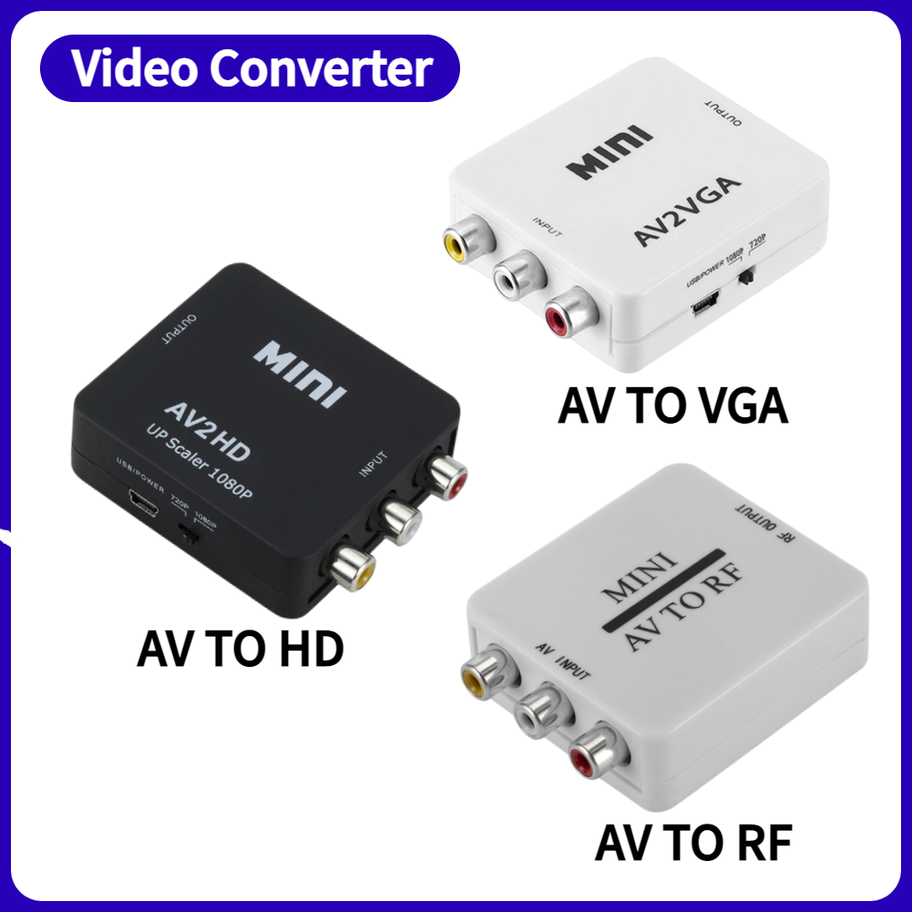 AV To RF Video Converter AV to – обзор и цена Hdmi Vga Adapter