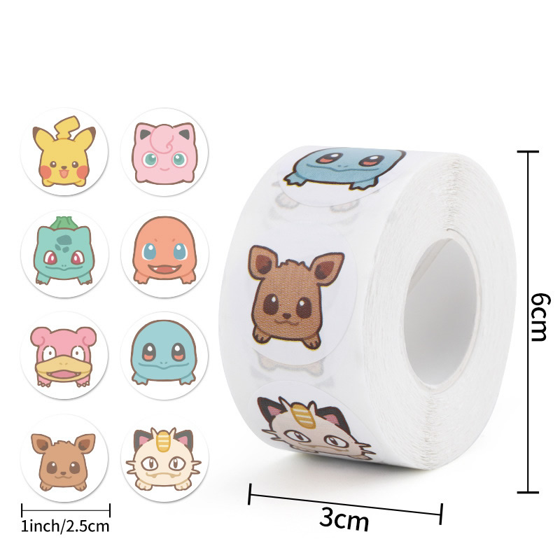 500pcs Roll Cartoon Pokemon St – обзор и цена Laptop Accessories Kids