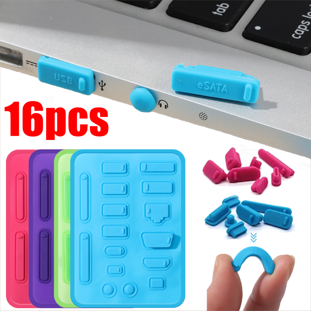 16pcs Silicone Anti-Dust Plugs – обзор и цена Laptop Accessories Protector