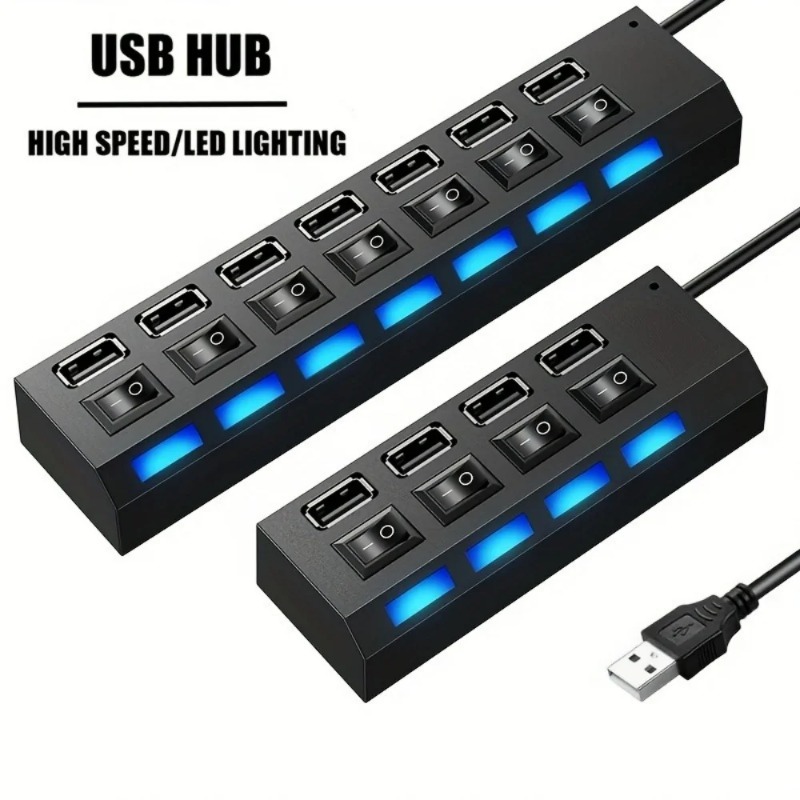 USB 2.0 Hub 4/7 Port Splitter  – обзор и цена Laptop Accessories Macbook