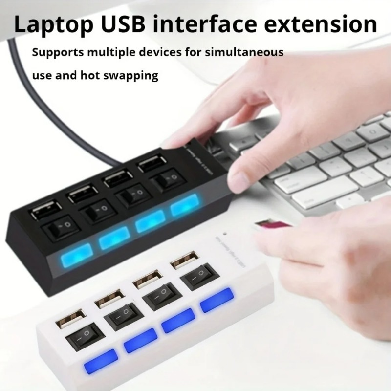 USB 2.0 Hub 4/7 Port Splitter  – обзор и цена Laptop Accessories Macbook