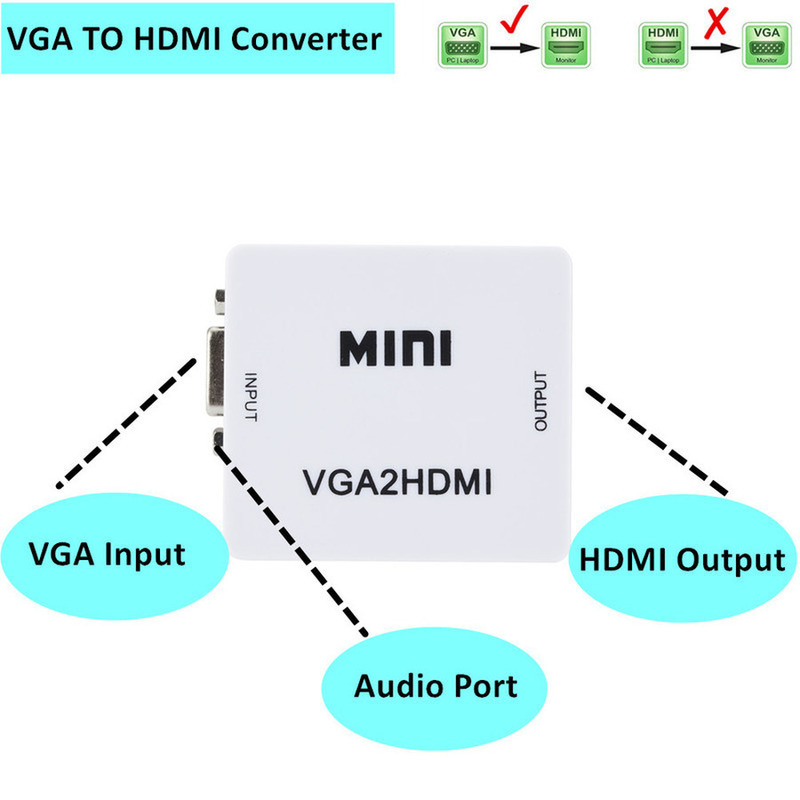 VGA To HDMI-Compatible Video A – обзор и цена Hdmi Vga Adapter