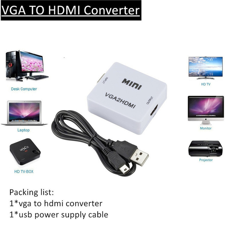 VGA To HDMI-Compatible Video A – обзор и цена Hdmi Vga Adapter