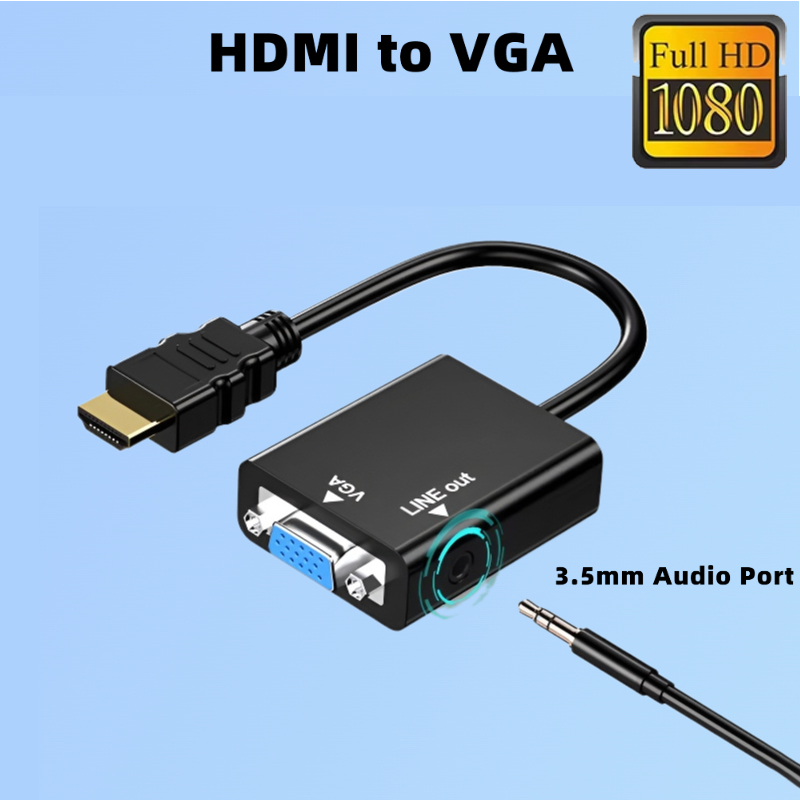 HDMI-compatible to VGA With Au – обзор и цена Hdmi Vga Adapter