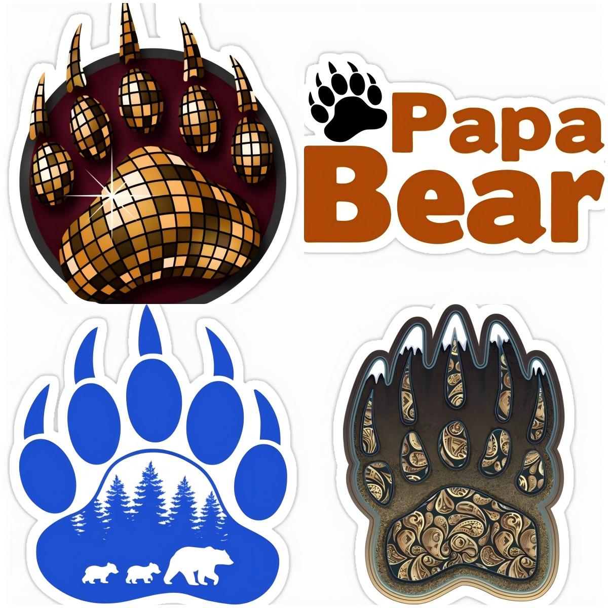 Papa Bear Print  Car Sticker D – обзор и цена Laptop Accessories 3D Print