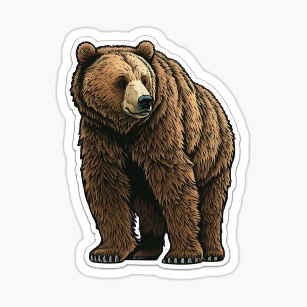 Papa Bear Print  Car Sticker D – обзор и цена Laptop Accessories 3D Print