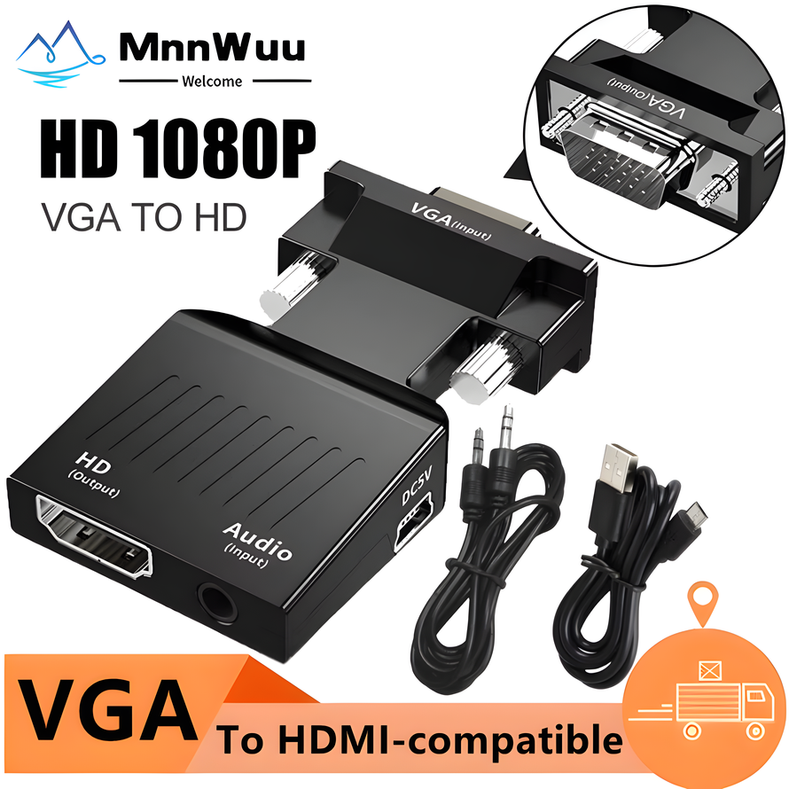 VGA to HDMI-compatible Convert – обзор и цена Hdmi Vga Adapter