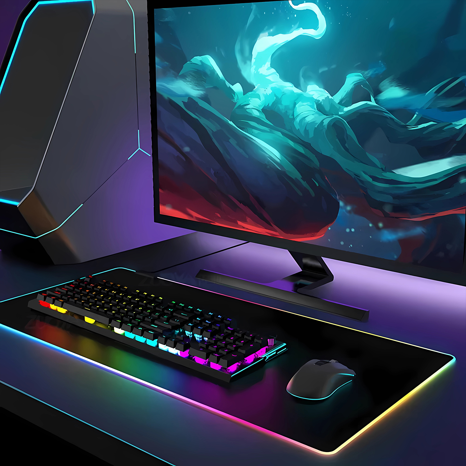 RGB Anime Fate Saber MousePad  – обзор и цена Laptop Accessories Rgb
