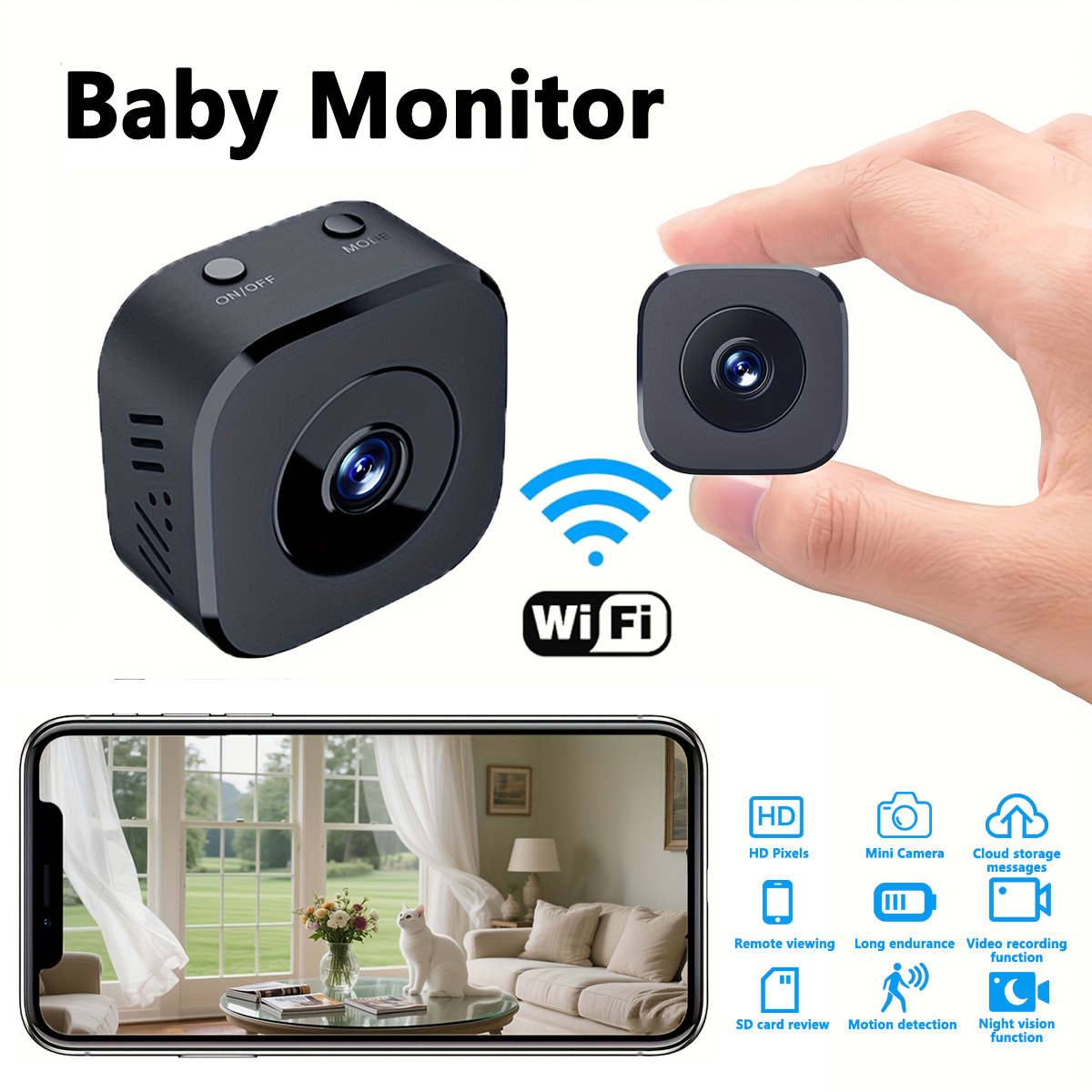 1080P HD Mini WiFi Camera Indo – обзор и цена Monitor Portable Usb
