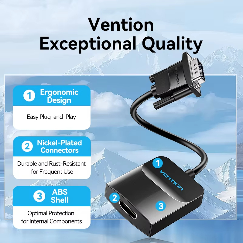 Vention VGA to HDMI adapter Wi – обзор и цена Hdmi Vga Adapter