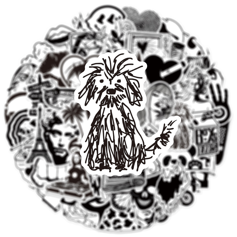 10/30/50pcs Cool Black and Whi – обзор и цена Laptop Accessories Kids