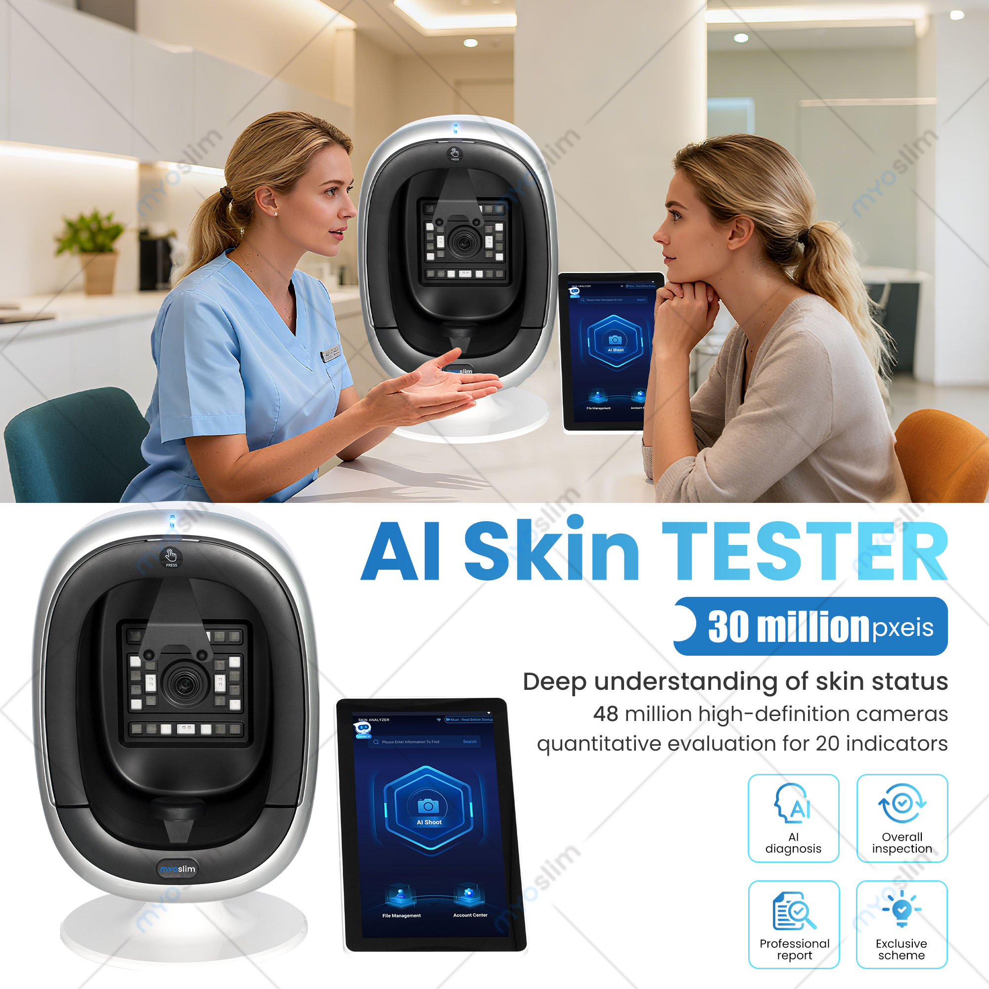 3D Skin Scanner Care Facial An – обзор и цена Monitor Portable Usb