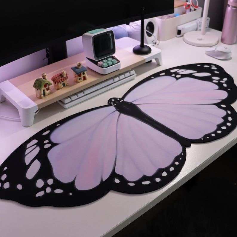 Lilac Butterfly Deskmat 90x40c – обзор и цена Laptop Accessories Protector
