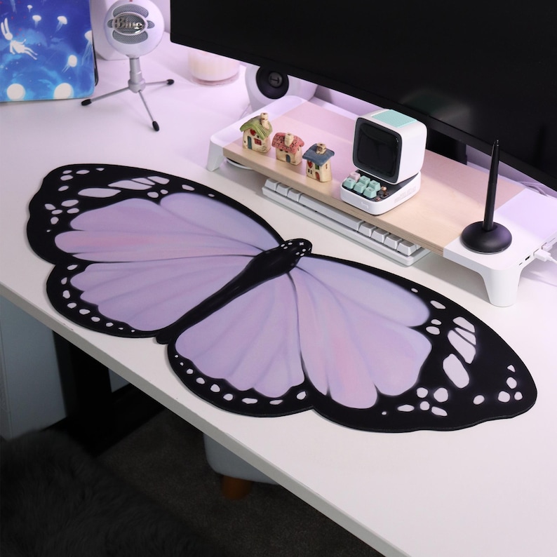 Lilac Butterfly Deskmat 90x40c – обзор и цена Laptop Accessories Protector