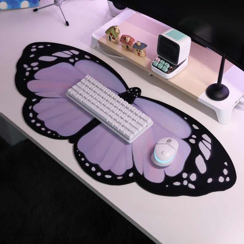 Lilac Butterfly Deskmat 90x40c – обзор и цена Laptop Accessories Protector