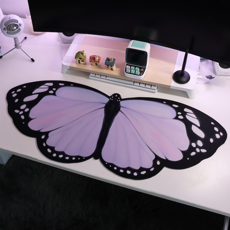Lilac Butterfly Deskmat 90x40c – обзор и цена Laptop Accessories Protector