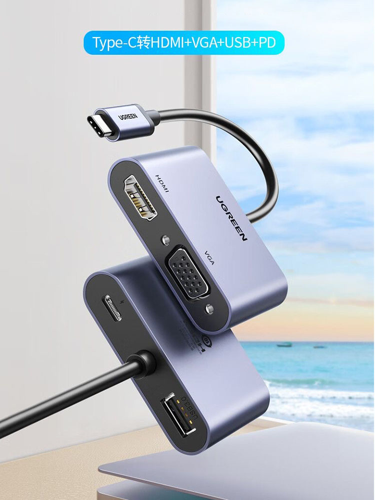 UGREEN USB C Hub Type-C to HDM – обзор и цена Hdmi Vga Adapter